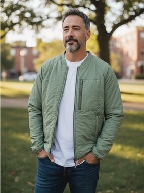 Stio West Butte Insulated Bomber Jacket Green Size Medium!